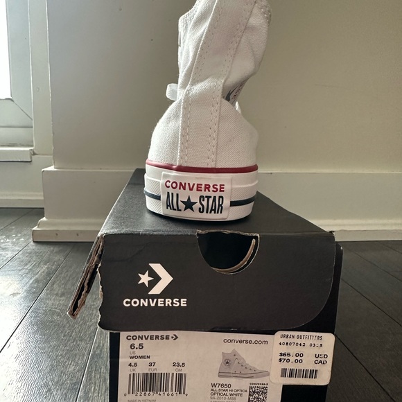 Brand New Converse Chuck Taylor All Star Wide High Top Women White 6.5 - Picture 3 of 7